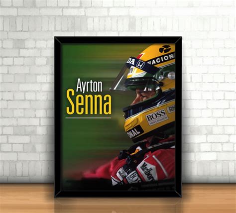 Quadro Ayrton Senna X Cm Vidro Elo