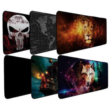 Mousepad Gamer Tecido Speed Extra Grande Borda Costurada Preta Loja