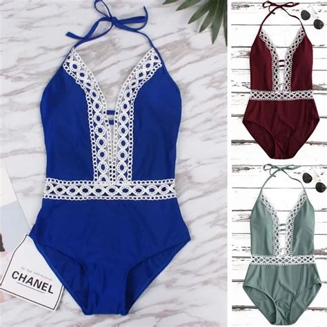 Brand New Women One Piece Monokini Push Up Padded Bikini Swimsuit