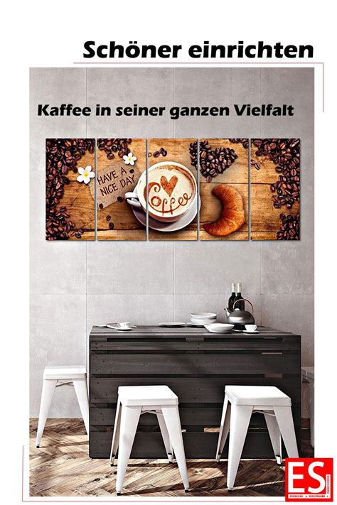 Runa Art Wandbild Xxl K Che Kaffee X Cm Braun Teilig Made In