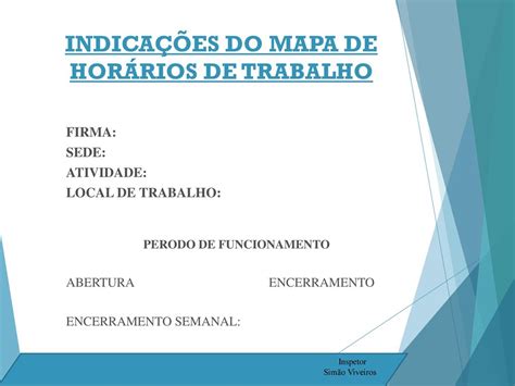 Mapa Horario Trabalho Mapa