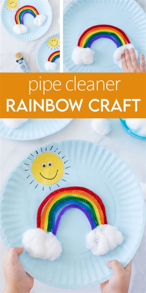 Pipe Cleaner Rainbow Craft Rainbow Crafts Preschool Kindergarten