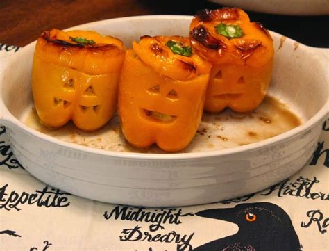 The Self Trained Chef Jack O Lantern Stuffed Bell Peppers Stuffed