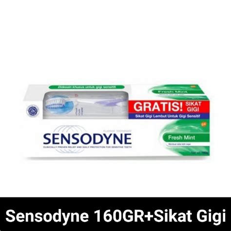 Jual Sensodyne Pasta Gigi Fresh Mint Gratis Sikat Gigi 160 Gr Shopee