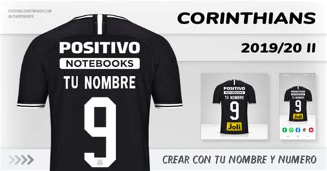 Crear jerseys de Corinthians con tu Nombre y Número