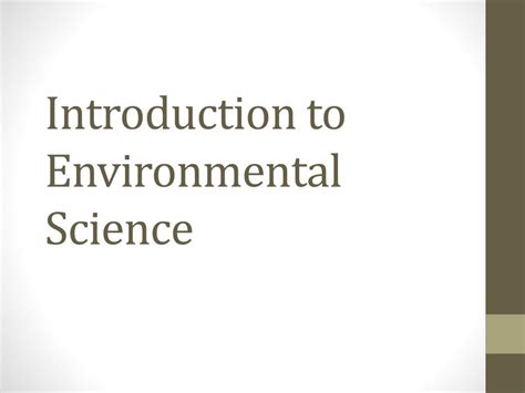 Ppt Introduction To Environmental Science Powerpoint Presentation