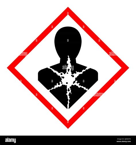 Longer Term Health Hazard Ghs Hazard Pictogram Isolate On White