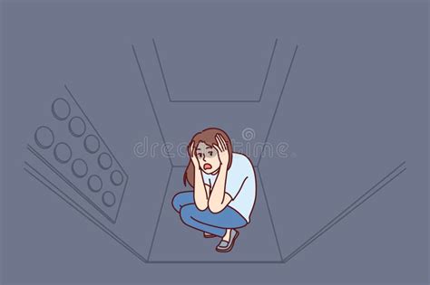 Woman Stuck in Elevator is Claustrophobic and Panic Attack Due To Phobia of Enclosed Spaces ...