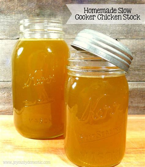 Joyously Domestic Homemade Slow Cooker Chicken Stock