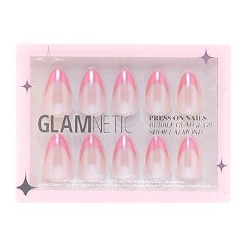 Amazon Glamnetic Press On Nails Bubble Gum Glaze Short Almond