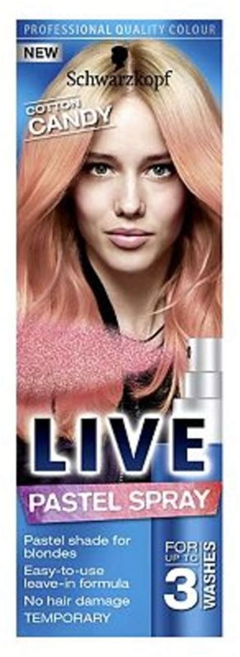 New Schwarzkopf Live Pastel Hair Spray For Up To 3 Washes Temporary