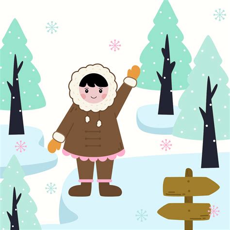 Eskimo Girl In Traditional Costumes 272406 Vector Art At Vecteezy