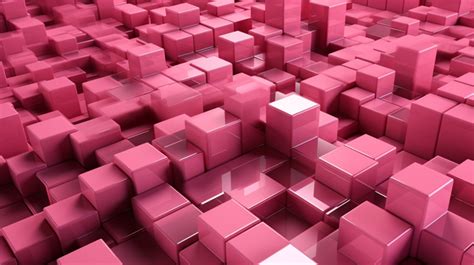 Abstract Geometric Wallpaper Background In Pink Stunning 3d Render ...