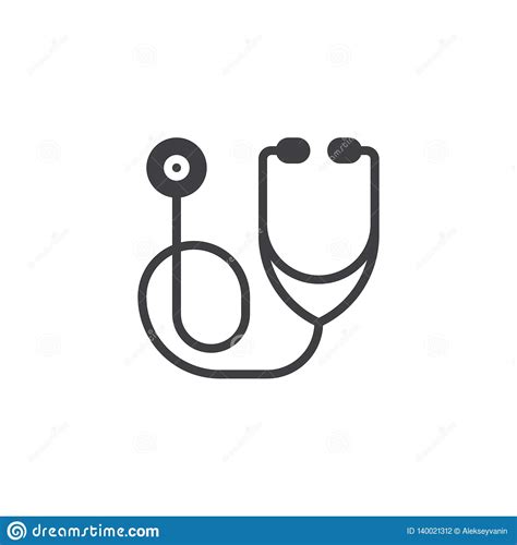 Medical Stethoscope Vector Icon Stock Vector Illustration Of