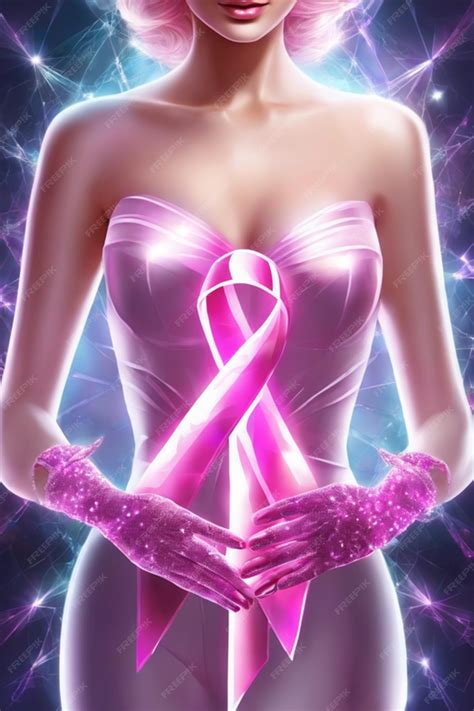 Premium Photo Magic Pink Ribbon Breast Cancer Woman