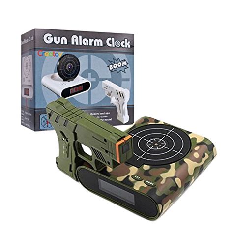 Target Alarm Clock With Gun Infrared Laser And Realistic Sound Effects