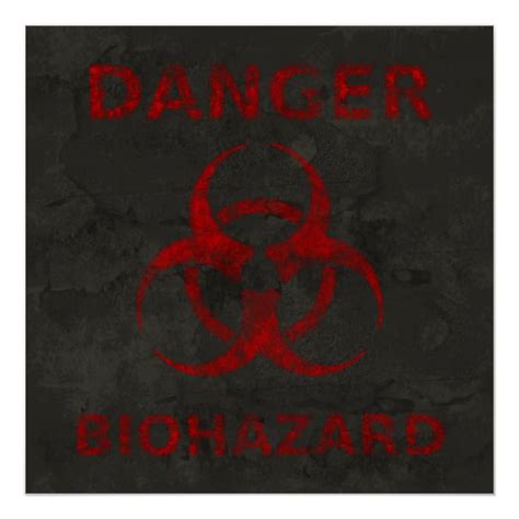 Distressed Red Biohazard Symbol Poster | Zazzle | Biohazard symbol ...