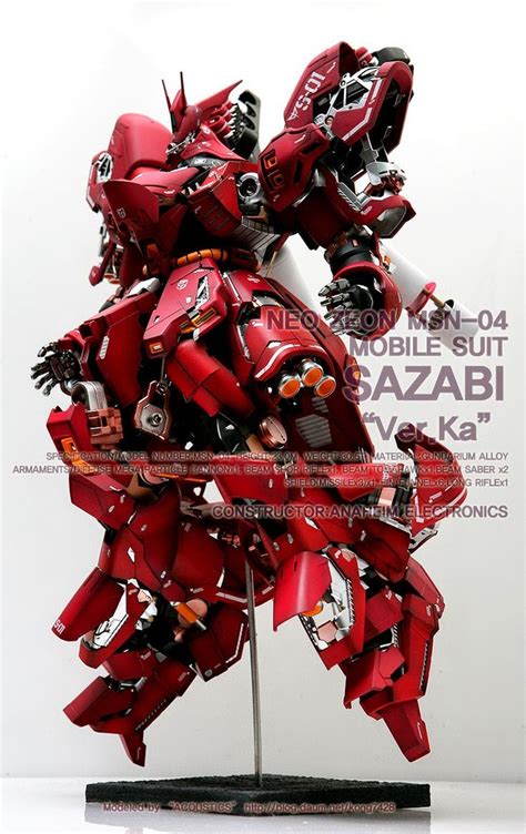 Gundam Guy Mg Sazabi Ver Ka Open Hatch Ver Customized