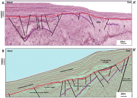 Seismic Reflection Showing The Rift Type Passive Continental Margin