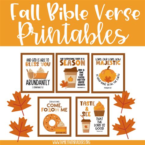 Fall Bible Verse Printables - Family Faith Builders