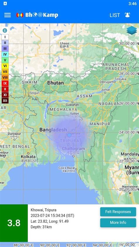 National Center for Seismology on Twitter: "Earthquake of Magnitude:3.8 ...