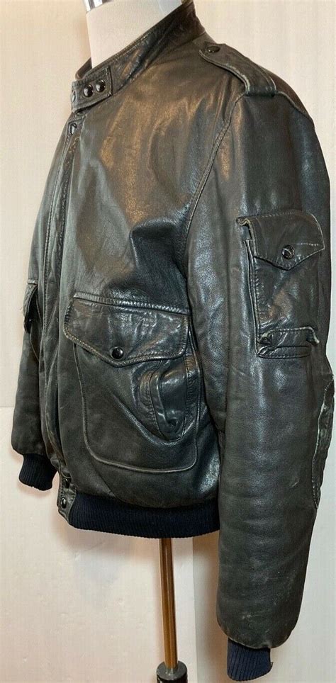 S Hein Gericke Amf Harley Davidson Black Leather Motorcycle Jacket