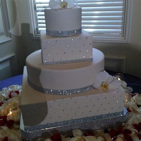 Bling Wedding Cake Stand 18 Inch "Square Dazzling Diamonds Bling ...