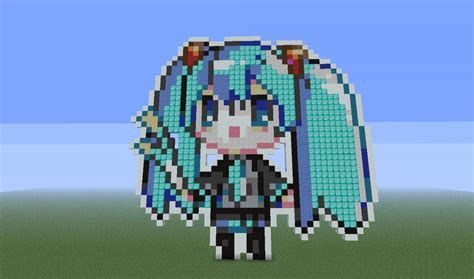 Hatsune Miku pixel art 2 Minecraft Map