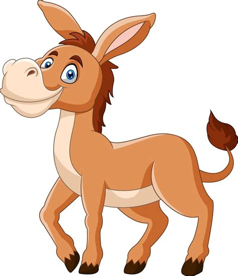 Cute donkey cartoon a smile 12805578 Vector Art at Vecteezy