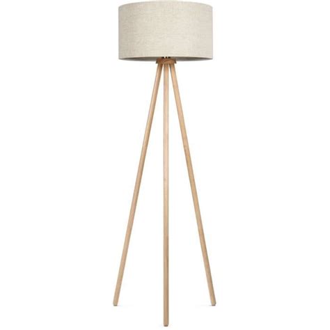 Tomons Lampadaire Sur Pied Led En Bois Tr Pied Pour Salon Chambre