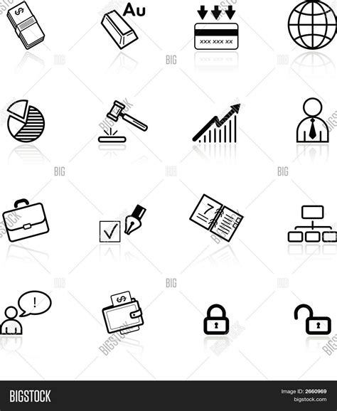 Black Business Icons Vector & Photo (Free Trial) | Bigstock