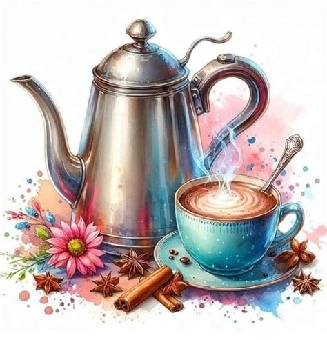 Pin By Milagros Lazo On CHOC COFEE TEA TIME Card Art Cafe Art