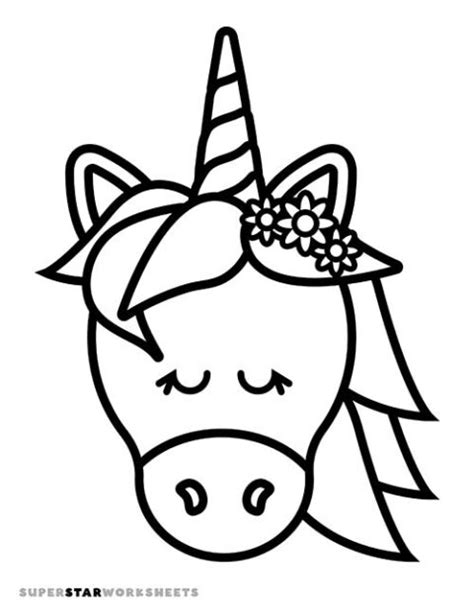 Unicorn Template Superstar Worksheets