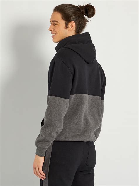 Sweat à Capuche Bicolore Noir Kiabi 1500€