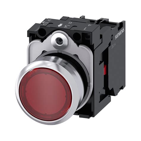 Boton Pulsador Iluminado Rojo Mm Nc Led Integrado V Ac Dc