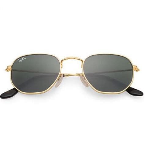 RAY-BAN Hexagonal Black Flat Lens – Mengotti Couture®