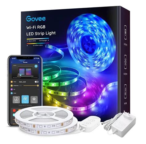 Умная Светодиодная LED Лента 10 Метров (2 Х 5м) Govee RGB Smart ...