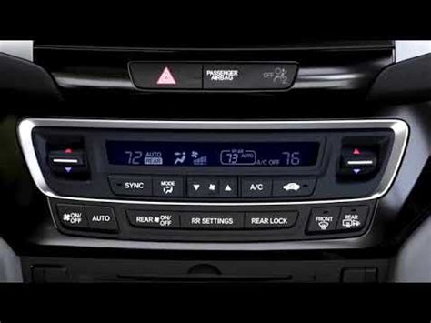 Honda Tri Zone Climate Control Youtube