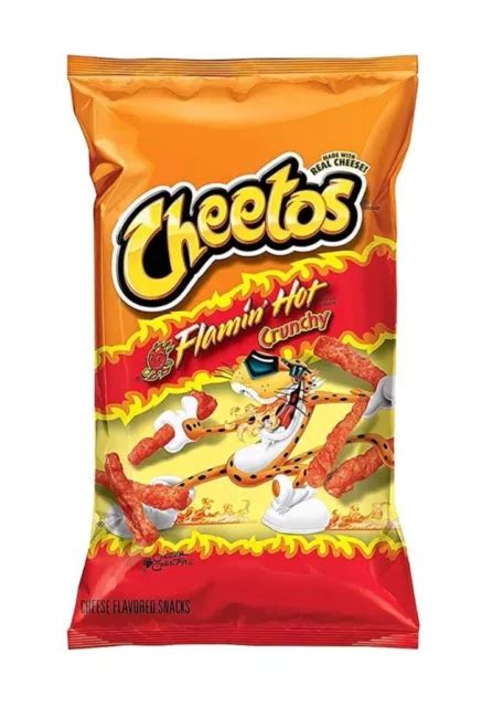 Cheetos Crunchy Flamin Hot Cheese Snacks G Picclick Uk