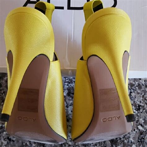 Aldo Shoes Aldo Light Yellow Slingback High Heels Poshmark