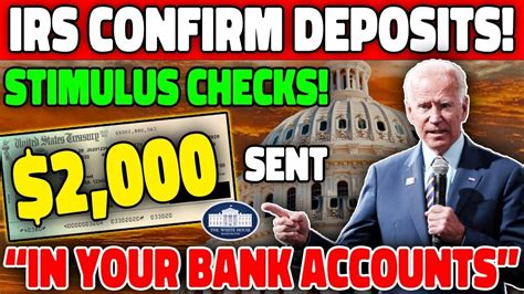 IRS Confirms Deposits 2000 Stimulus Checks Direct Deposits Sent In