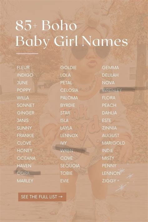 75 Boho Girls Names For Your Little One Artofit