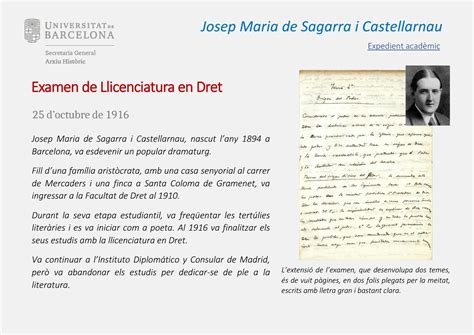 Examen Josep Maria de Sagarra i Castellarnau 1916 by Arxiu Històric