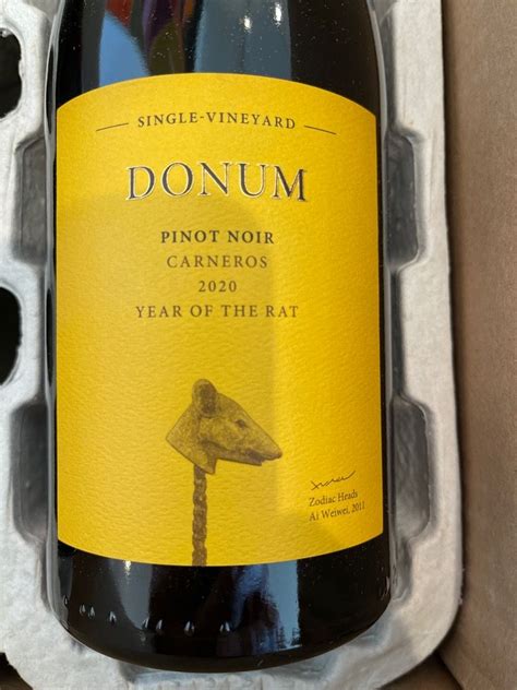 2020 Donum Pinot Noir Carneros USA California Napa Sonoma