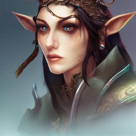 Portrait Of A Elven Female Pirate Fantasy Setting Stable Diffusion