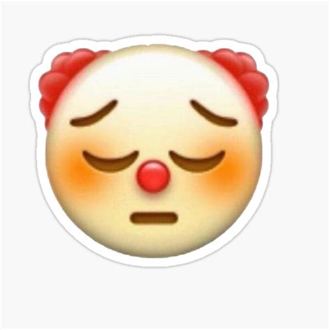 "Sad Clown Emoji Meme" Sticker for Sale by annasantermans | Redbubble