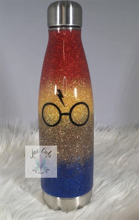 Glitter Stainless Steel Water Bottle Harry Potter Hp Ombre Custom