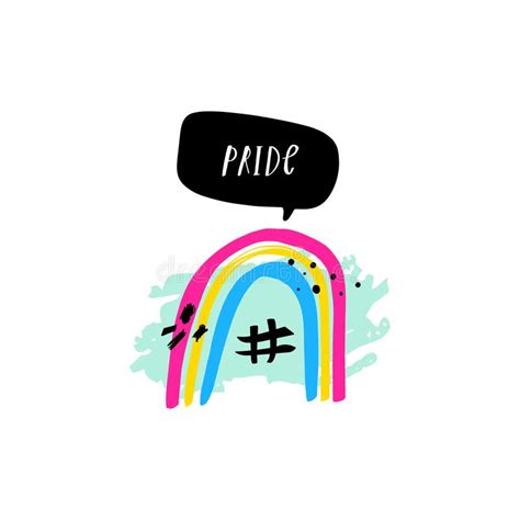Concepto Del Arco Iris De Gay Pride Lgbt Burbuja Del Discurso Garabatee El Ejemplo Colorido Del