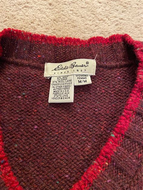 Vintage 1990s Nos Eddie Bauer Wool Sweater Etsy