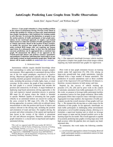 Pdf Autograph Predicting Lane Graphs From Traffic Observations